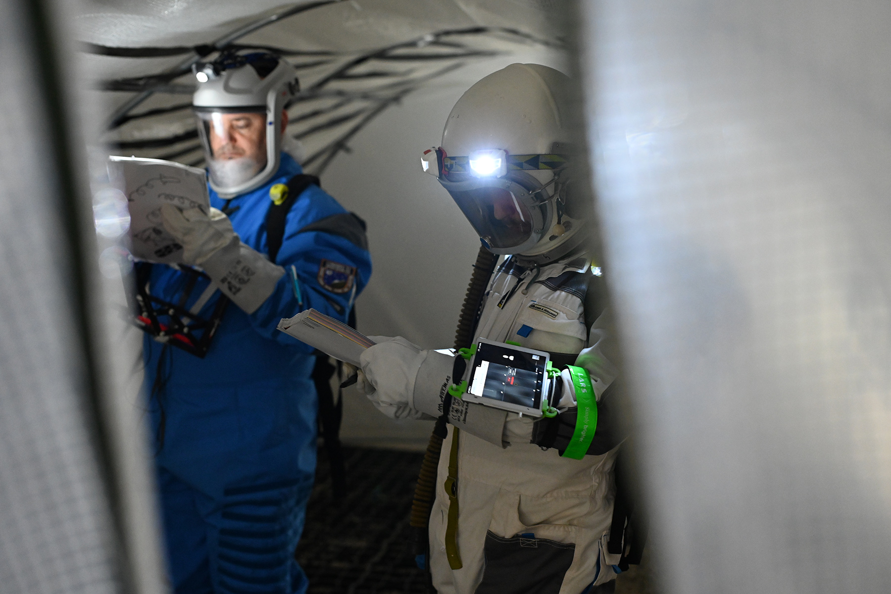 Simulated EVA - Analog Astronauts in the Shelter