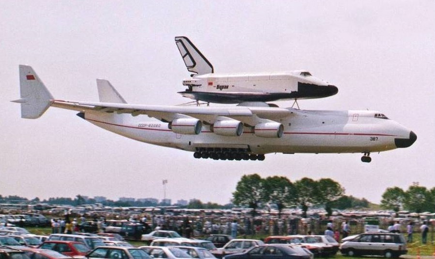 Buran on the Mrija aircraft. Majestic, isn't it?